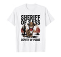Sheriff Sass Deputy Purrs Cowboy T-Shirt - Graphic Print for Adults - T-Shirt, Sweatshirt, Hoodie
