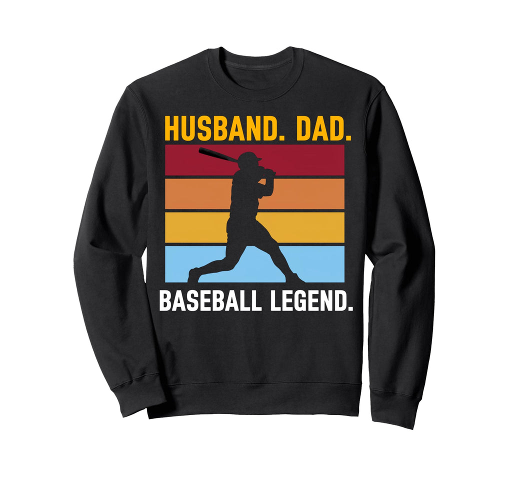Baseball Legend Husband And Dad Sweatshirt - Minimalist Print Men Women - T-Shirt, Sweatshirt, Hoodie