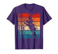 Distressed Hit Hard Run Fast Turn Left T-Shirt - Fun Novelty Design Unisex - T-Shirt, Sweatshirt, Hoodie