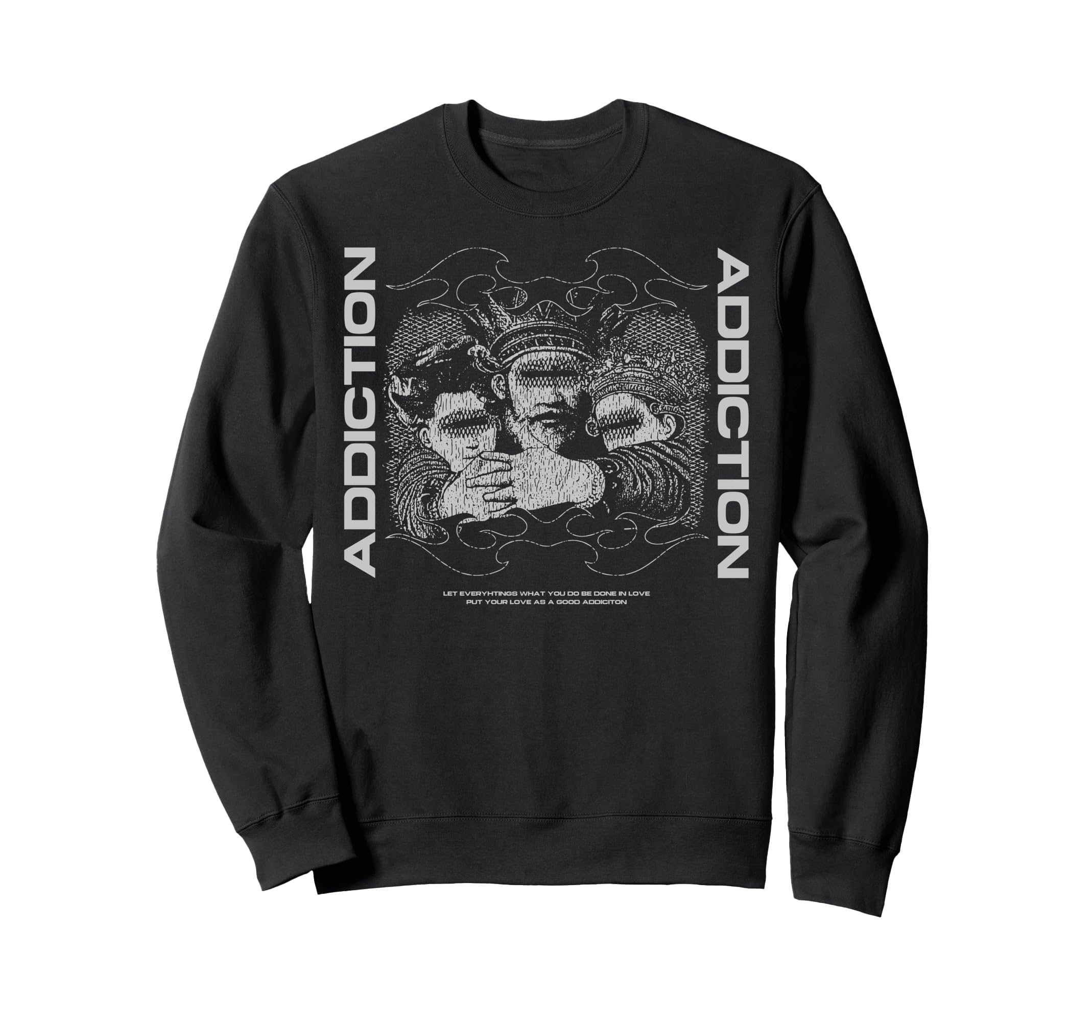Y2K Addiction Bold Urban Sweatshirt - Casual Everyday Wear for Adults - T-Shirt, Sweatshirt, Hoodie