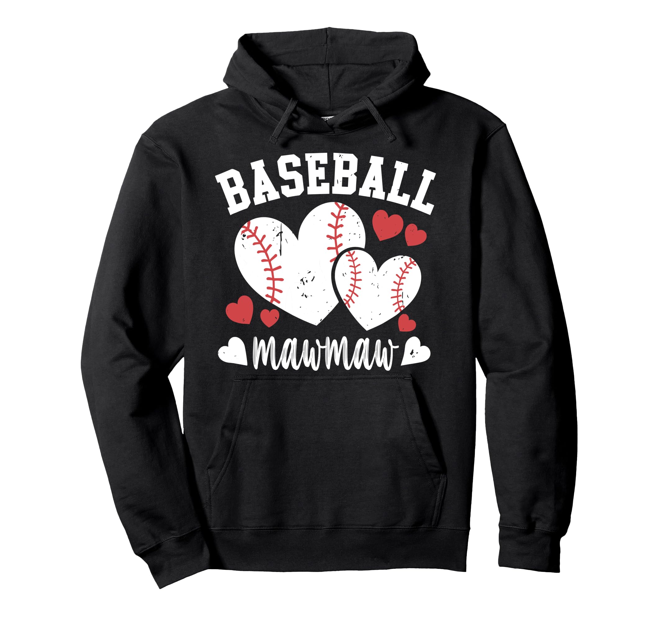Baseball Mawmaw Heart Family Matching Hoodie - Aesthetic Graphic Men Women - T-Shirt, Sweatshirt, Hoodie