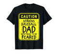 Fathers Day Caution Serious Baseball T-Shirt - Trendy Graphic for Adults - T-Shirt, Sweatshirt, Hoodie