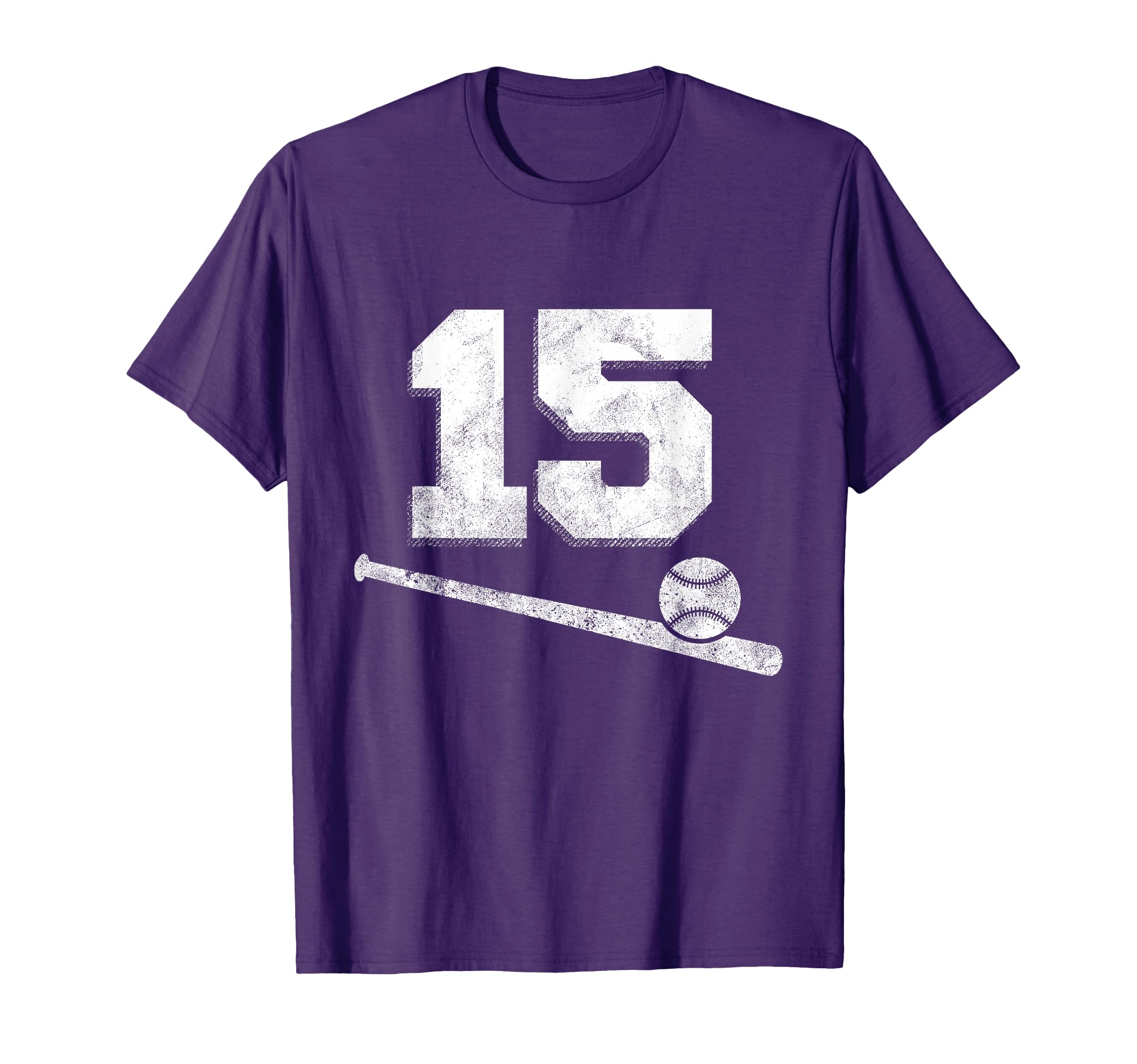 Baseball Jersey Number 15 Player T-Shirt - Novelty Apparel for Adults - T-Shirt, Sweatshirt, Hoodie