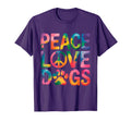 Peace Love Dogs Hippie Dog Lover T-Shirt - Graphic Print for Adults - T-Shirt, Sweatshirt, Hoodie
