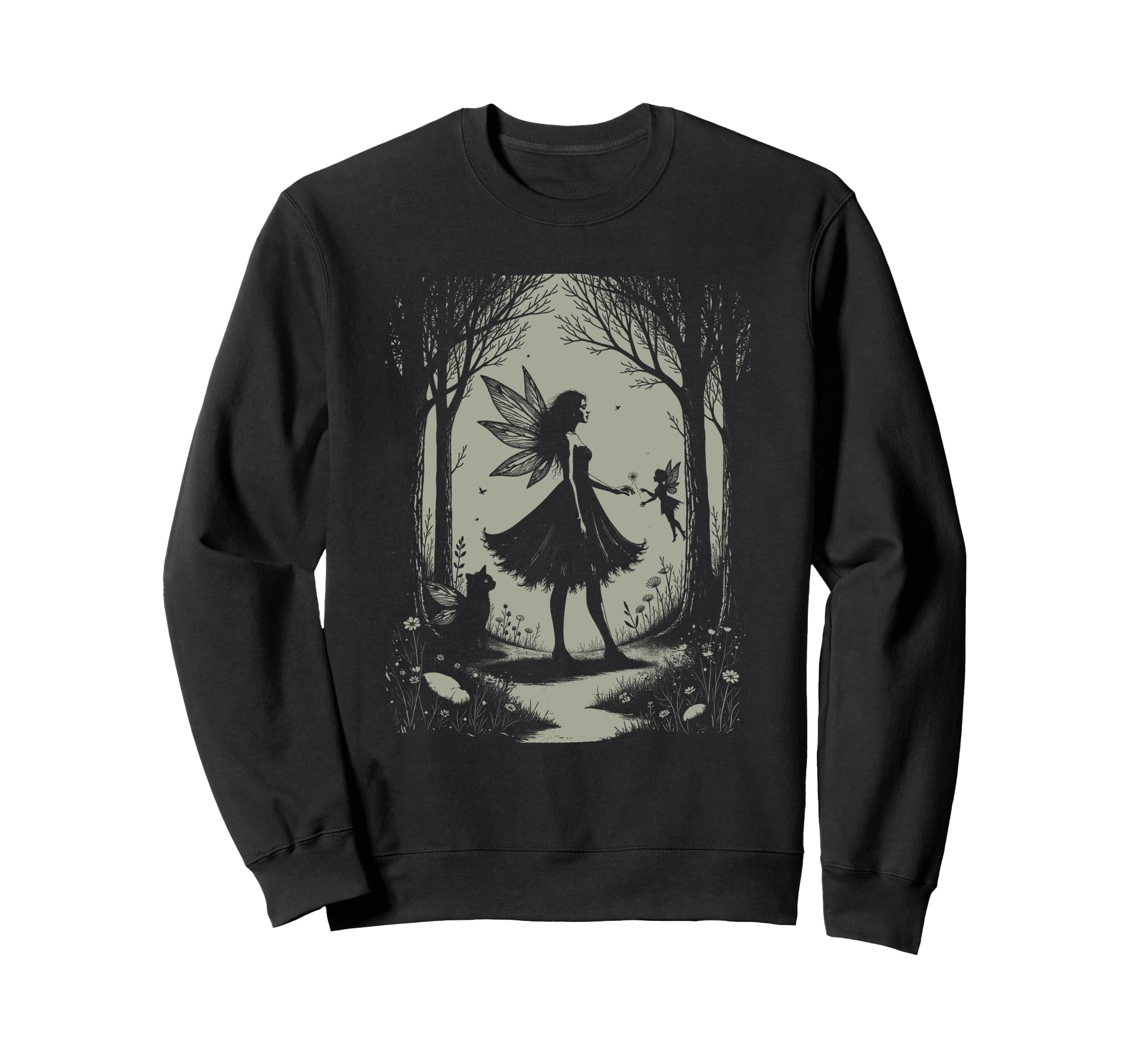 Y2K Fairycore Floral Moth Aesthetic Sweatshirt - Aesthetic Graphic Unisex - T-Shirt, Sweatshirt, Hoodie
