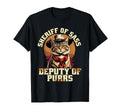 Funny Sheriff Cat Meme Cowboy T-Shirt - Minimalist Print Unisex - T-Shirt, Sweatshirt, Hoodie