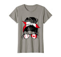 Canada Baseball Mom Messy Bun T-Shirt - Casual Everyday Wear Men Women - T-Shirt, Sweatshirt, Hoodie