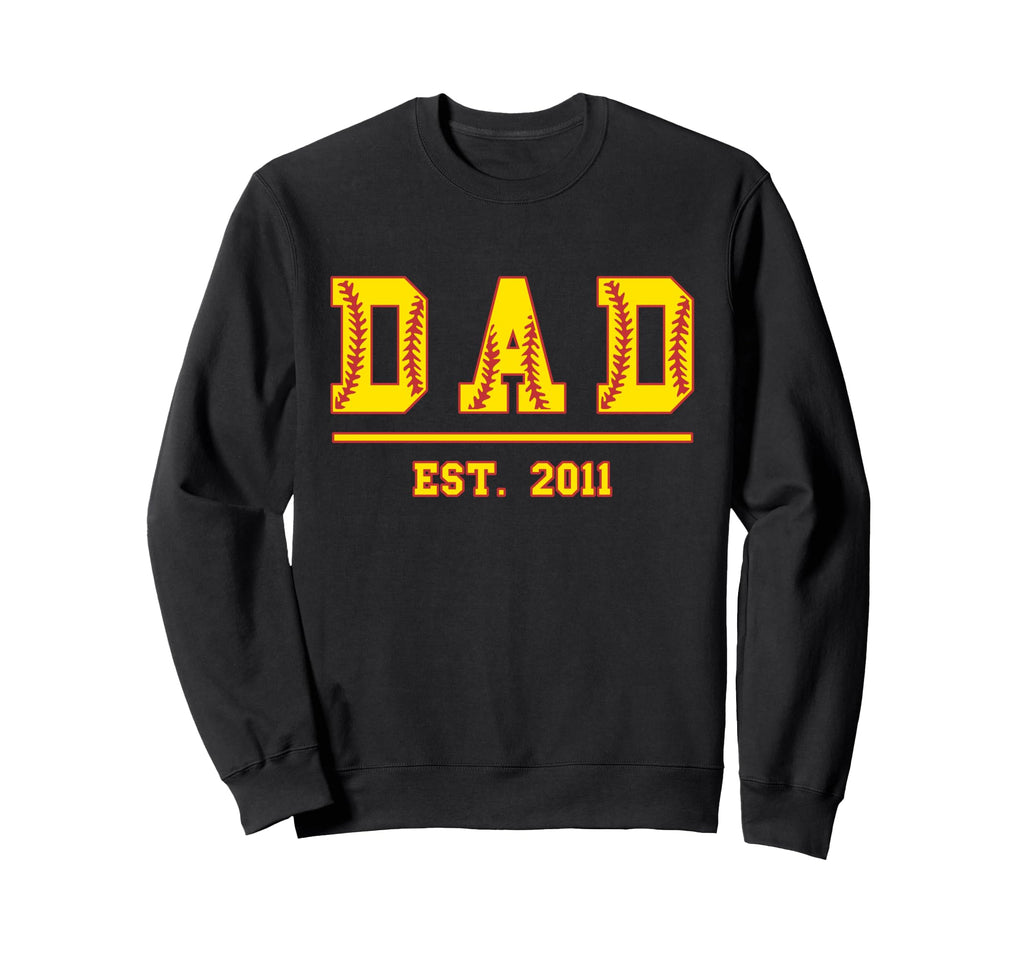 Dad Est 2011 Funny Sports Year Sweatshirt - Trendy Graphic Unisex - T-Shirt, Sweatshirt, Hoodie