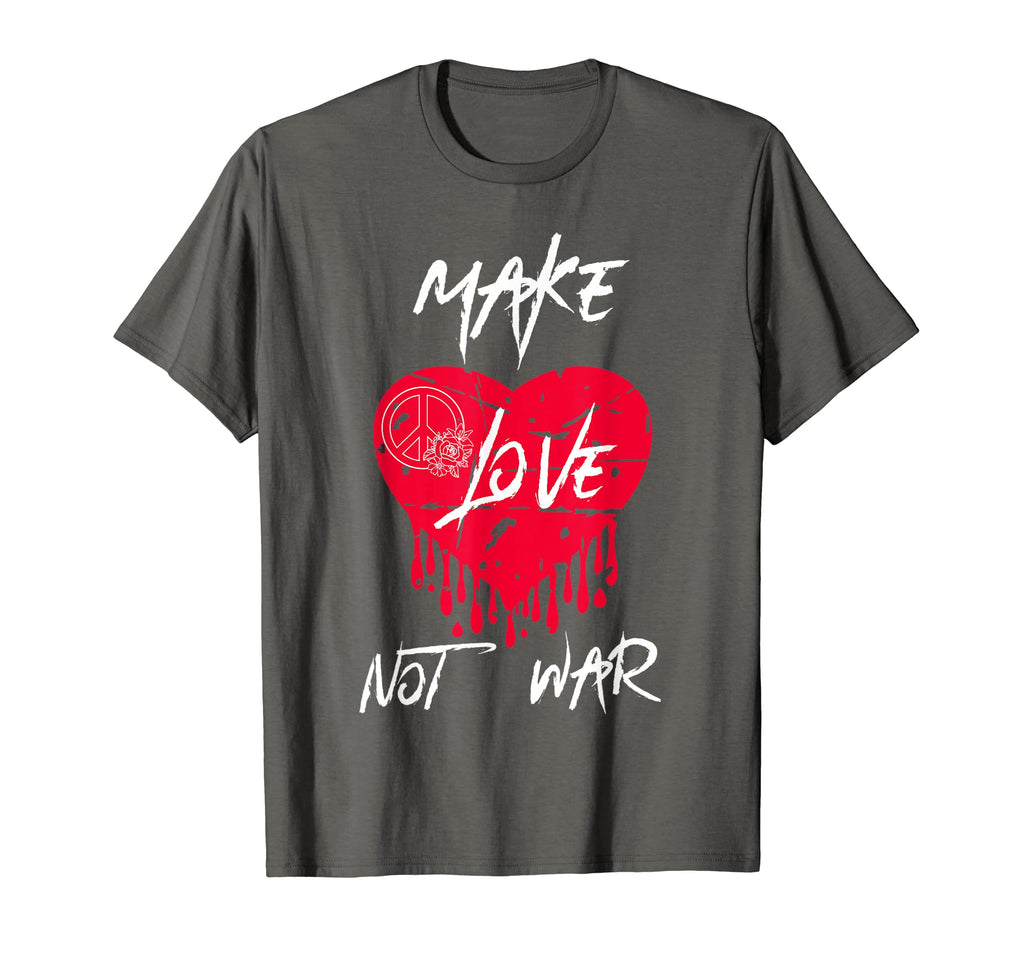 Make Love Not War Peace Sign Make T-Shirt - Custom Art Print Men Women - T-Shirt, Sweatshirt, Hoodie