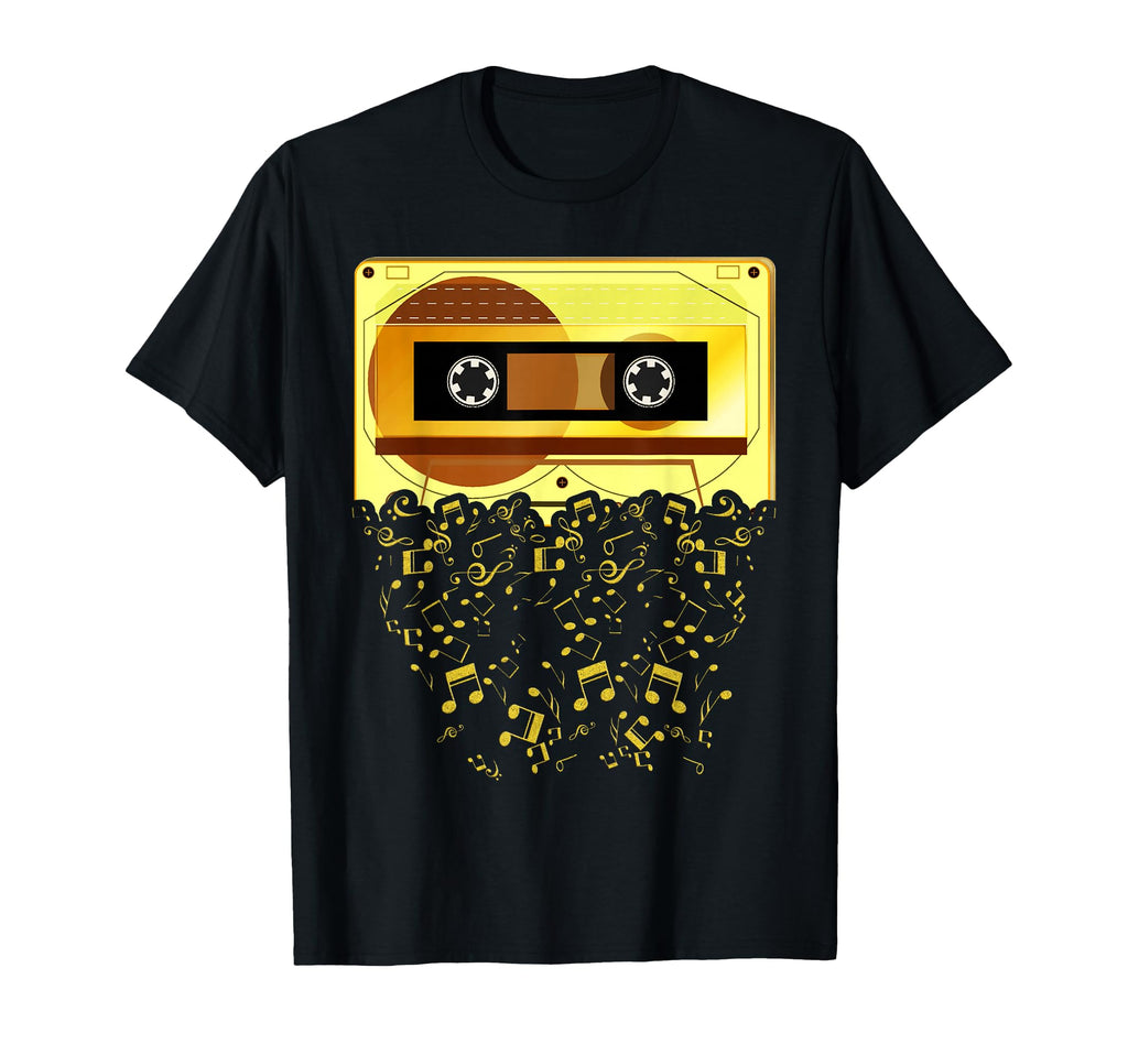 80S 90S Music Notes Cassette Tape T-Shirt - Custom Art Print for Adults - T-Shirt, Sweatshirt, Hoodie