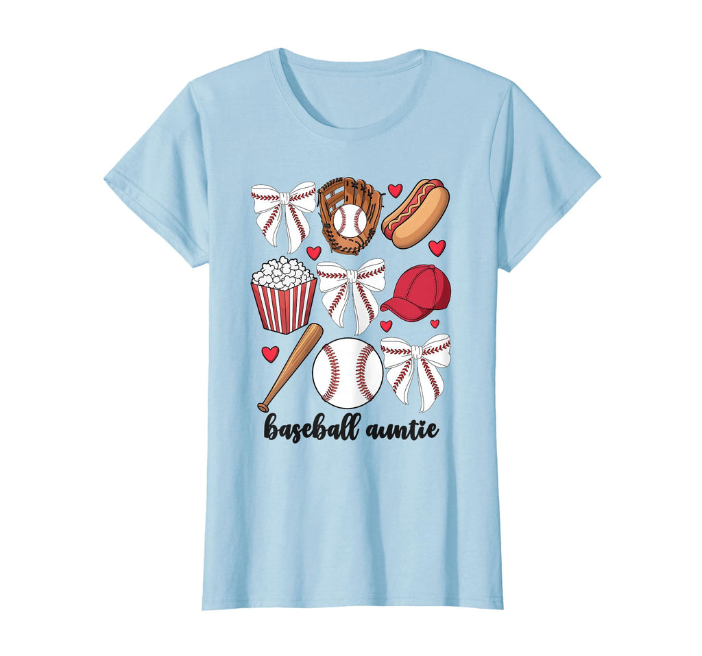 Baseball Auntie Coquette Bow Nephew T-Shirt - Aesthetic Graphic for Adults - T-Shirt, Sweatshirt, Hoodie
