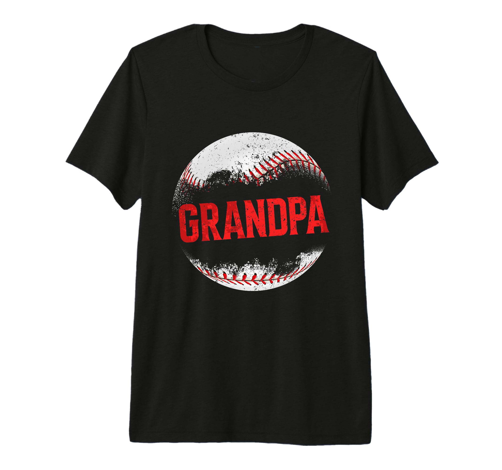 Mens Baseball Grandpa Happy Fathers T-Shirt - Custom Art Print for Adults - T-Shirt, Sweatshirt, Hoodie