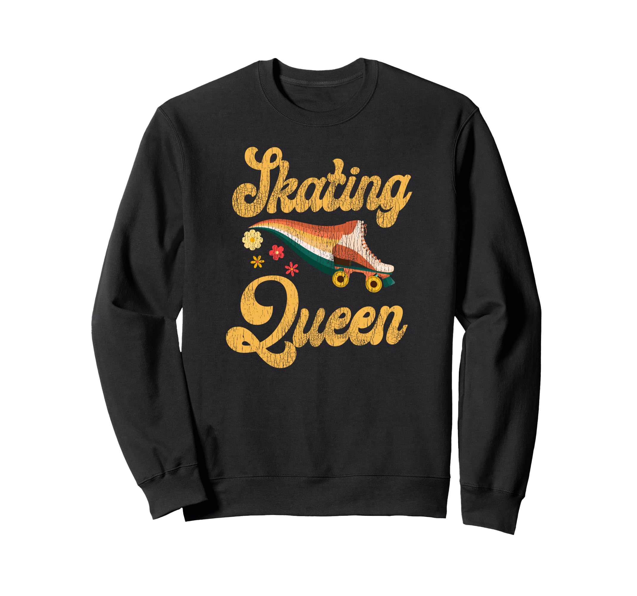 Roller Skating Skate 1970S Sweatshirt - Fun Novelty Design for Adults - T-Shirt, Sweatshirt, Hoodie