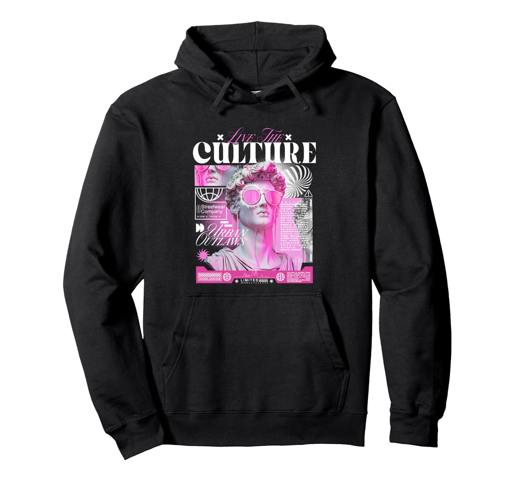 Y2K Culture Bold Urban Graffiti Hoodie - Fun Novelty Design Unisex - T-Shirt, Sweatshirt, Hoodie