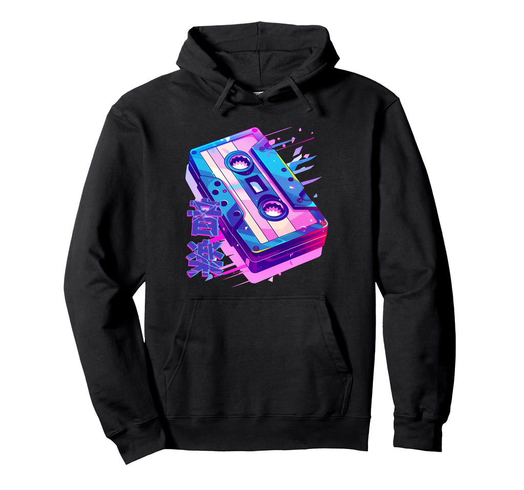 Music Casette Tape 80S 90S Vaporwave Hoodie - Trendy Graphic for Adults - T-Shirt, Sweatshirt, Hoodie