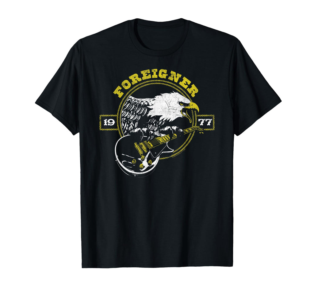 Foreigner 1977 Eagle Guitar Band T-Shirt - Aesthetic Graphic Men Women - T-Shirt, Sweatshirt, Hoodie