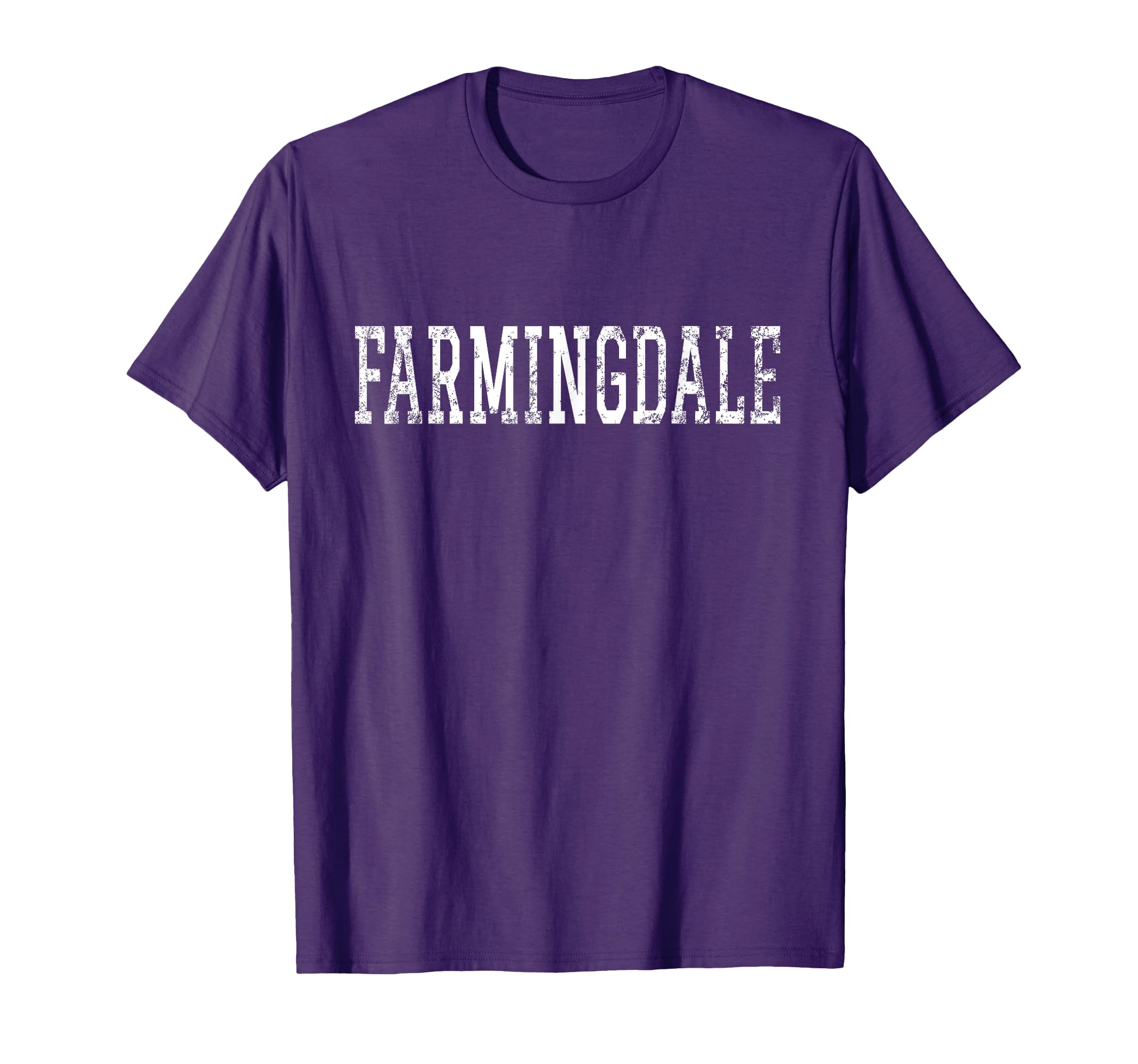 Farmingdale White Text T-Shirt - Custom Art Print for Adults - T-Shirt, Sweatshirt, Hoodie