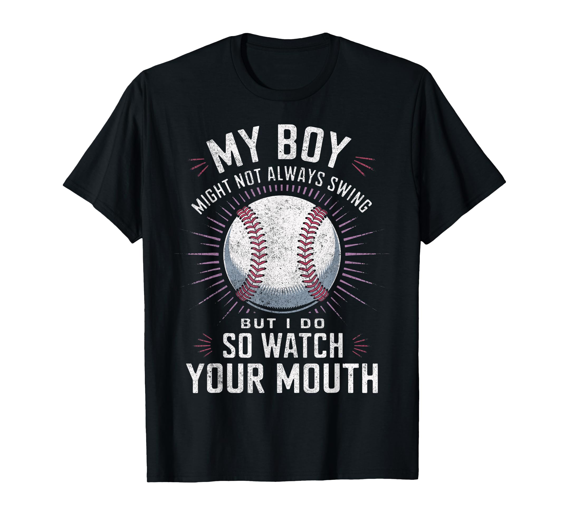 My Might Not Always Swing Baseball T-Shirt - Minimalist Print Men Women - T-Shirt, Sweatshirt, Hoodie