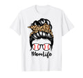 Mom Life Messy Bun Hair Funny Baseball T-Shirt - Graphic Print for Adults - T-Shirt, Sweatshirt, Hoodie