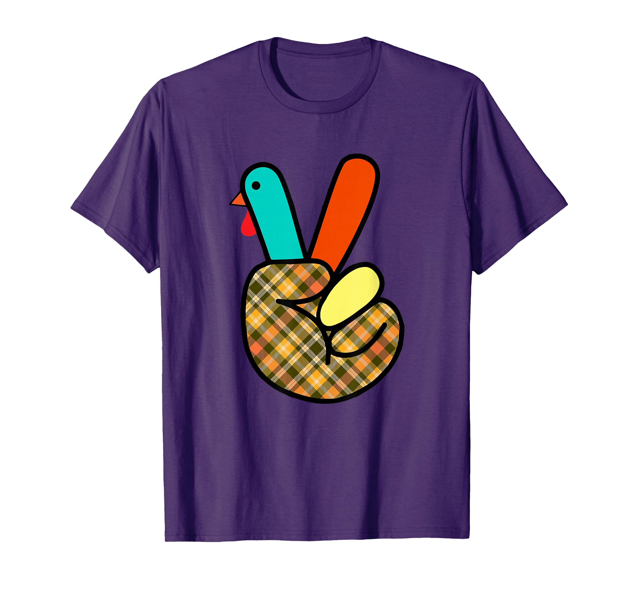Asl Turkey Hand Peace Sign Thanksgiving T-Shirt - Minimalist Print Unisex - T-Shirt, Sweatshirt, Hoodie