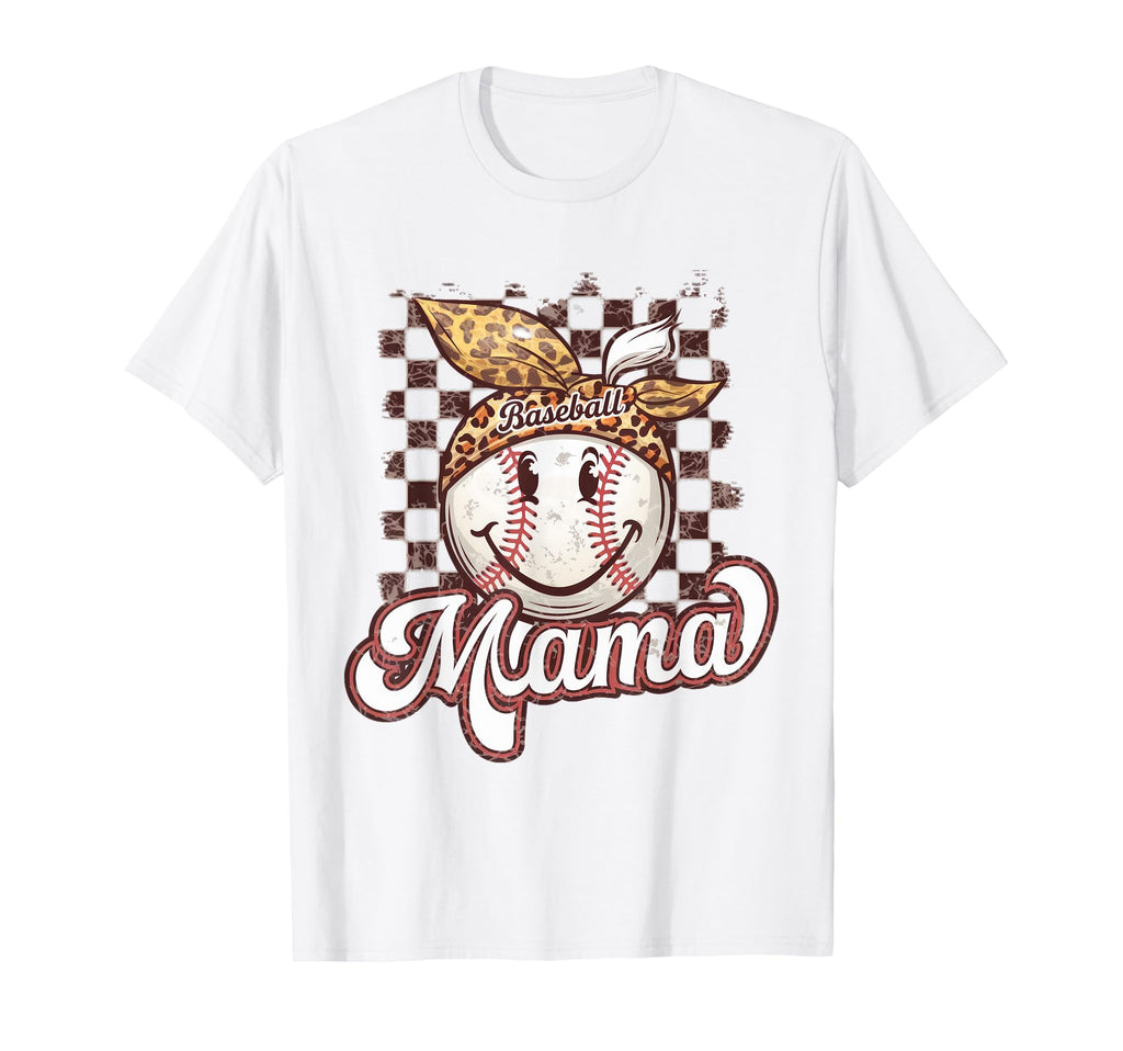 Leopard American Baseball Mom Mama T-Shirt - Minimalist Print for Adults - T-Shirt, Sweatshirt, Hoodie