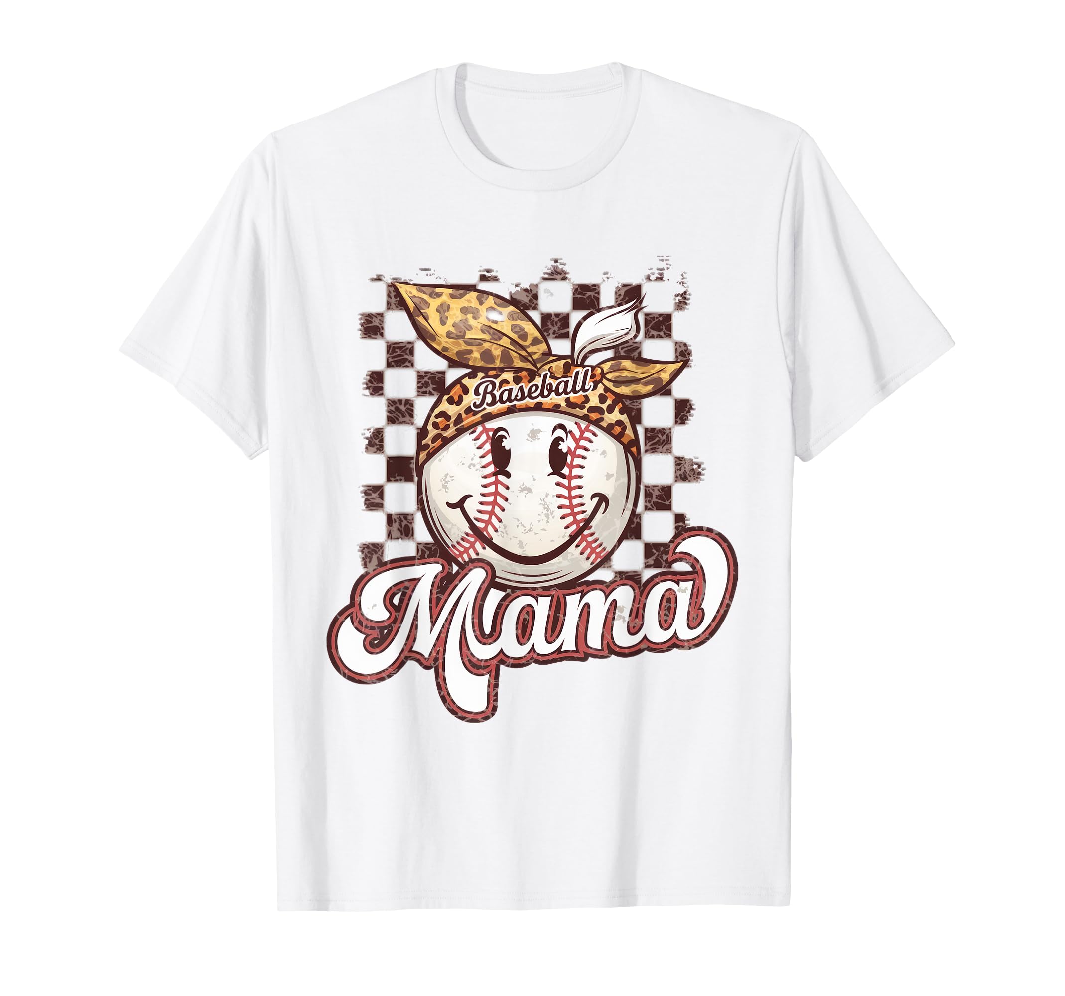 Leopard American Baseball Mom Mama T-Shirt - Minimalist Print for Adults - T-Shirt, Sweatshirt, Hoodie