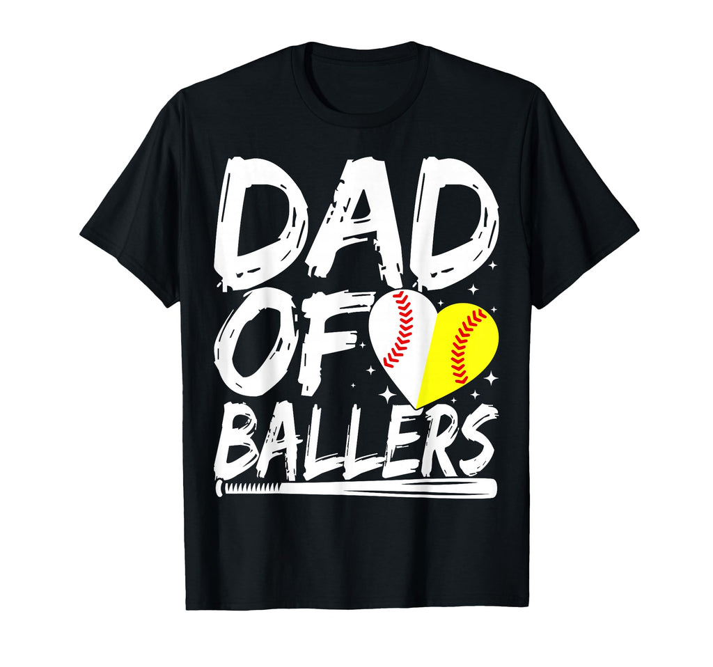 Dad Ballers Funny Baseball Lover T-Shirt - Casual Everyday Wear Men Women - T-Shirt, Sweatshirt, Hoodie
