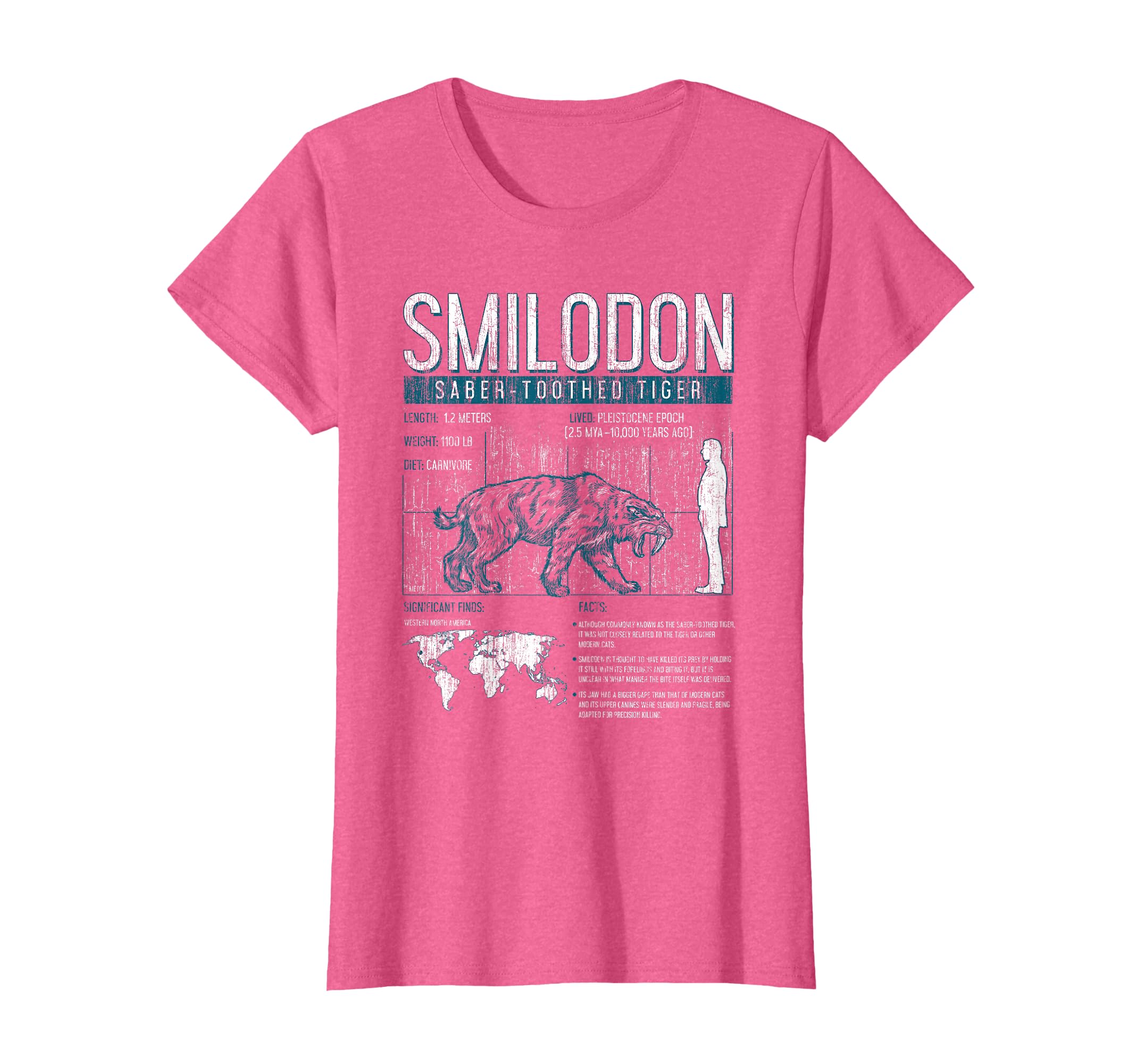Prehistoric Smilodon Saber Toothed T-Shirt - Custom Art Print for Adults - T-Shirt, Sweatshirt, Hoodie