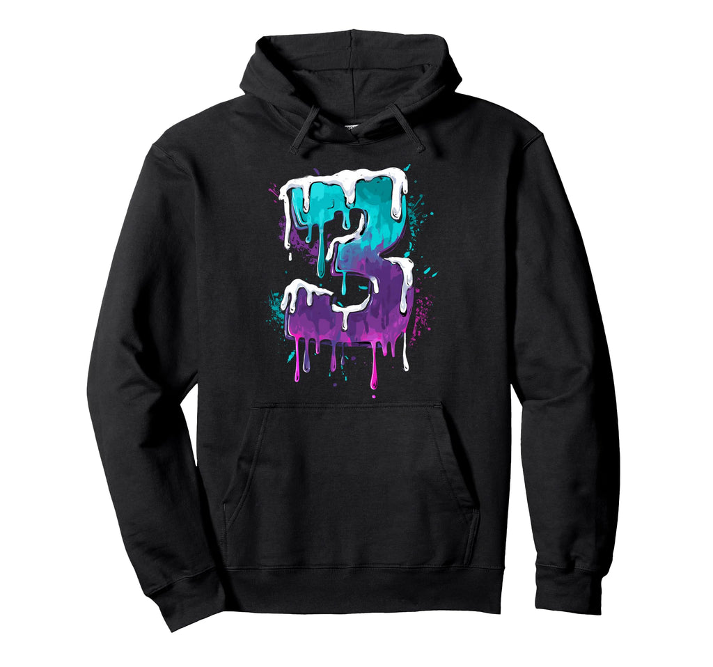 Baseball 3 Number Hoodie - Trendy Graphic for Adults - T-Shirt, Sweatshirt, Hoodie