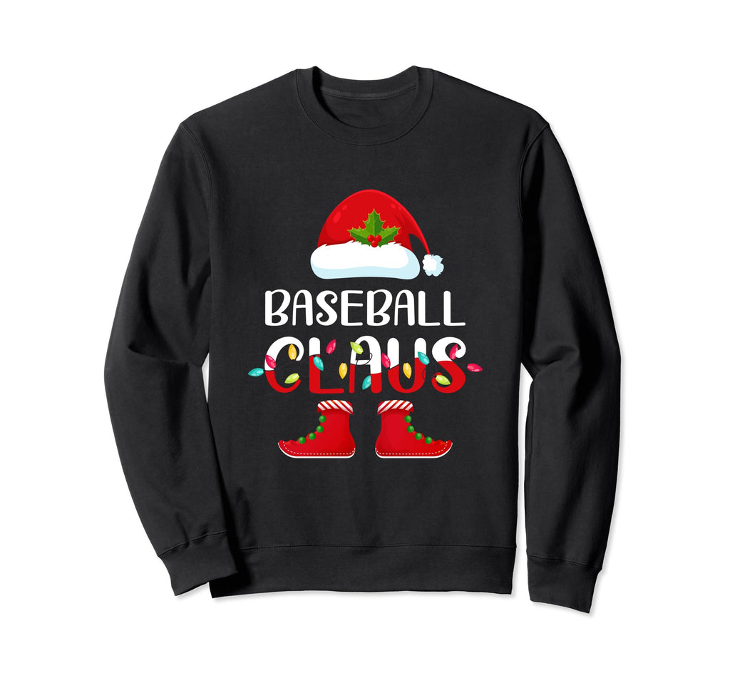 Santa Baseball Claus Elf Matching Sweatshirt - Unique Graphic Men Women - T-Shirt, Sweatshirt, Hoodie