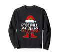 Santa Baseball Claus Elf Matching Sweatshirt - Unique Graphic Men Women - T-Shirt, Sweatshirt, Hoodie