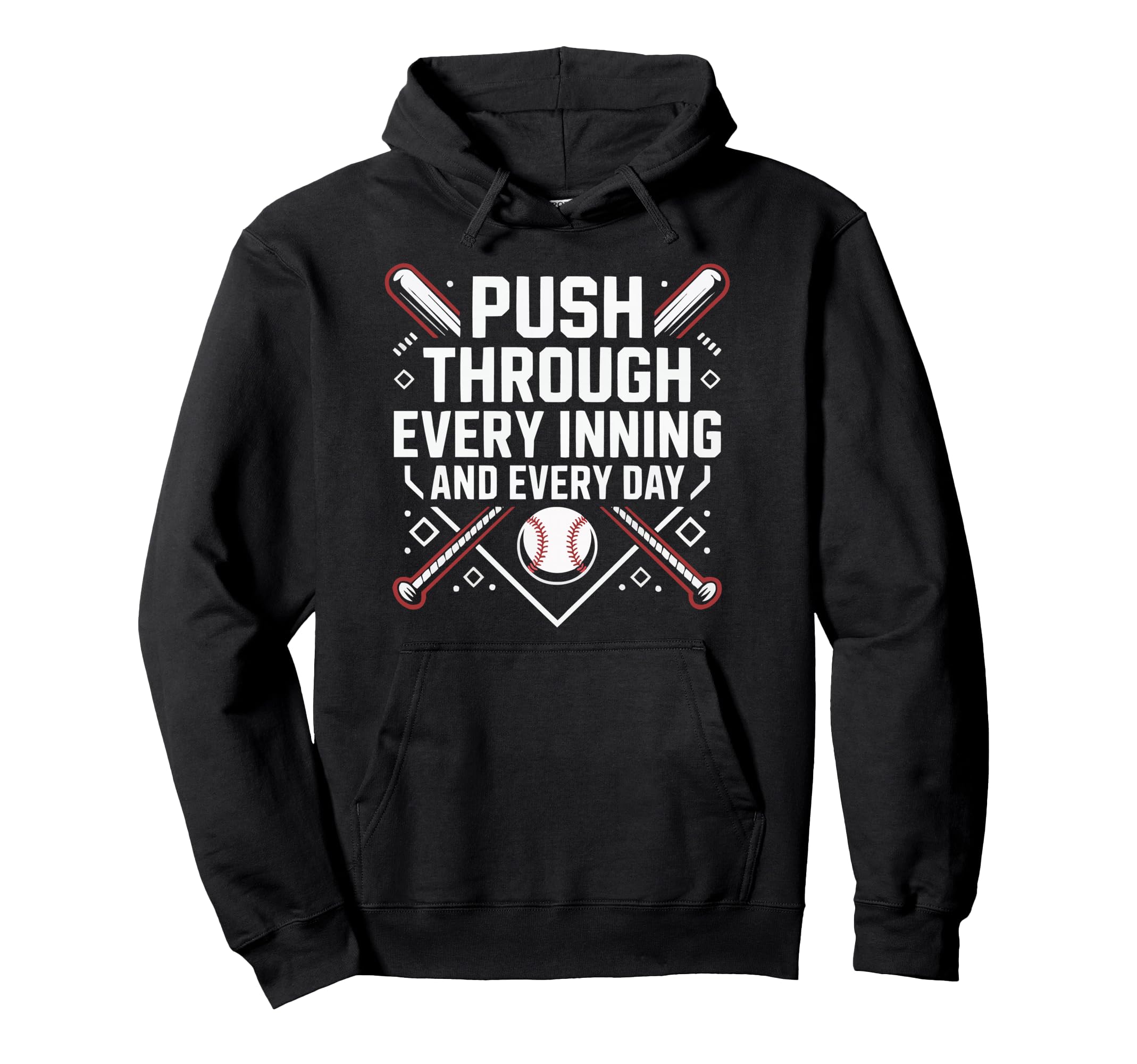 Baseball Dad Baseballer Daddy Baseball Hoodie - Graphic Print for Adults - T-Shirt, Sweatshirt, Hoodie
