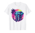 Elephant 80S Synthwave Africa Elephant T-Shirt - Custom Art Print Unisex - T-Shirt, Sweatshirt, Hoodie