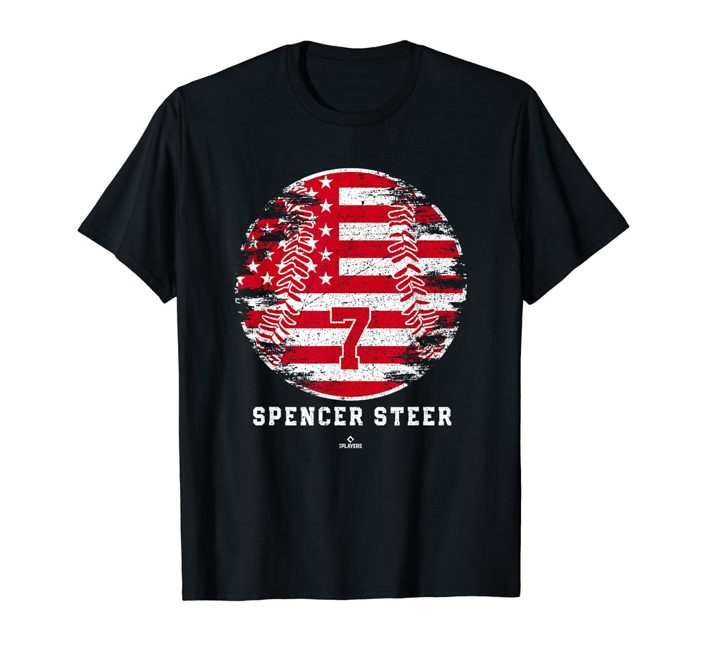Baseball Flag Spencer Steer T-Shirt - Fun Novelty Design Men Women - T-Shirt, Sweatshirt, Hoodie