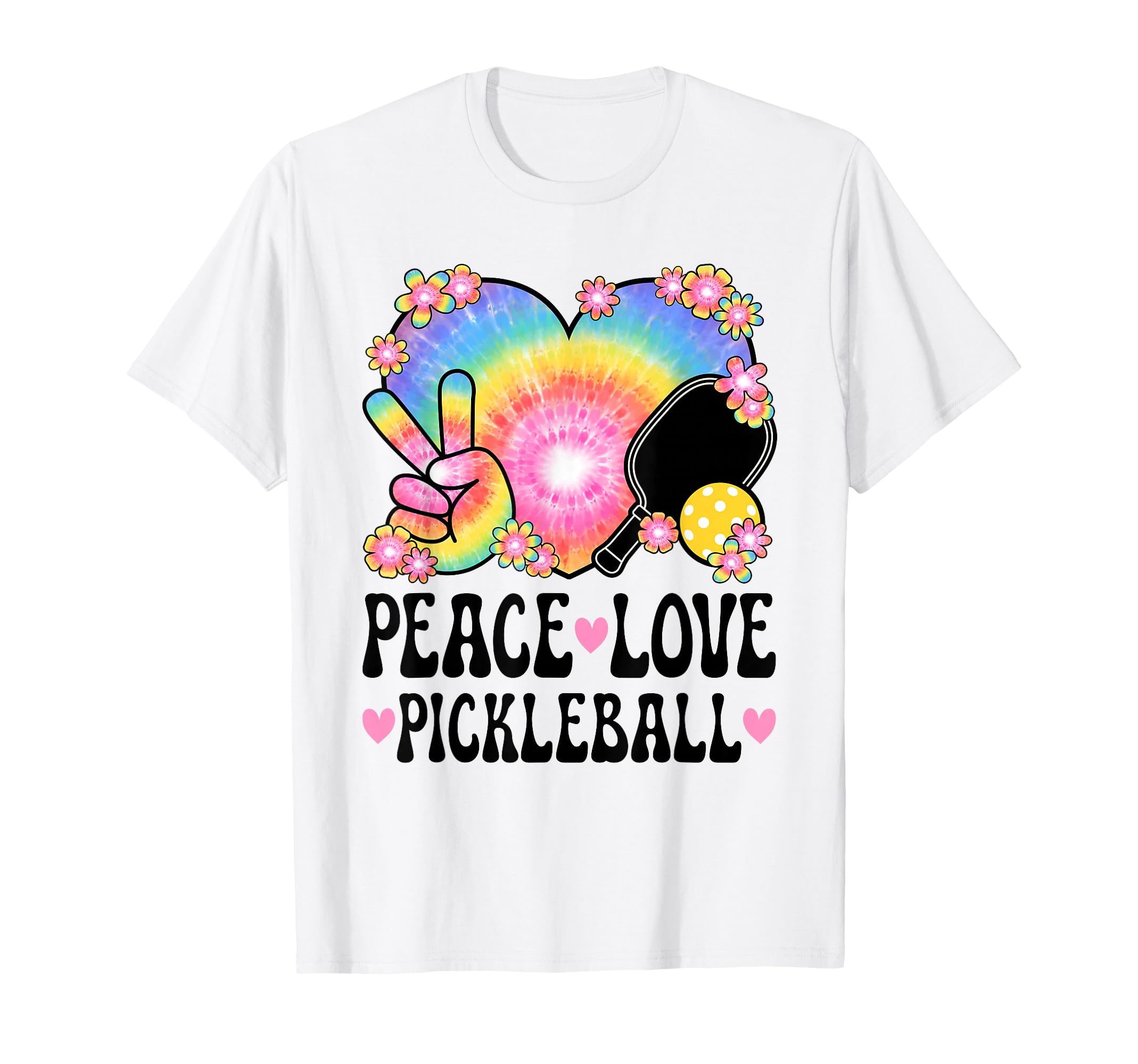 Peace Love Pickleball Lover 60S 70S T-Shirt - Aesthetic Graphic Unisex - T-Shirt, Sweatshirt, Hoodie