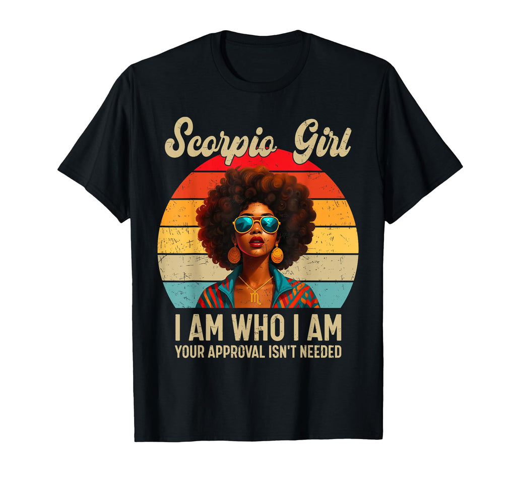 Scorpio Zodiac African American T-Shirt - Fun Novelty Design for Adults - T-Shirt, Sweatshirt, Hoodie