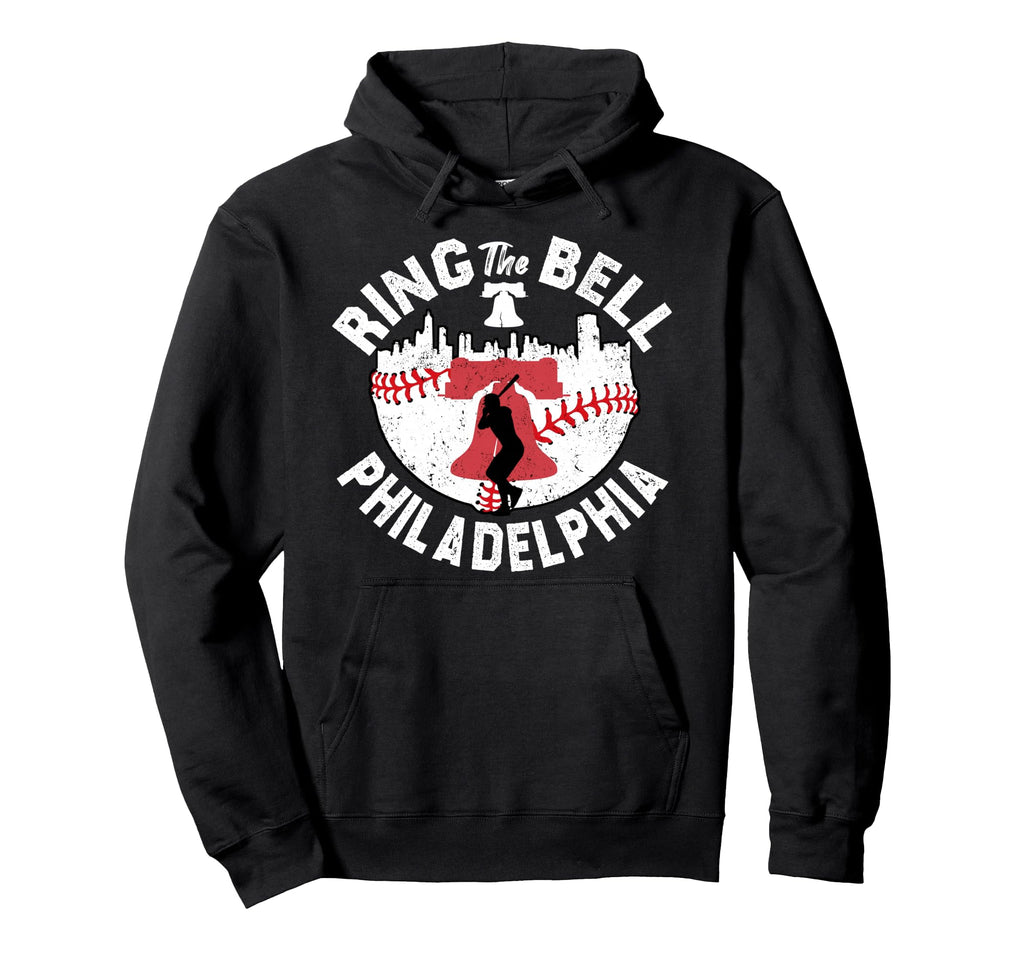 Ring Bell Baseball Hoodie - Fun Novelty Design for Adults - T-Shirt, Sweatshirt, Hoodie