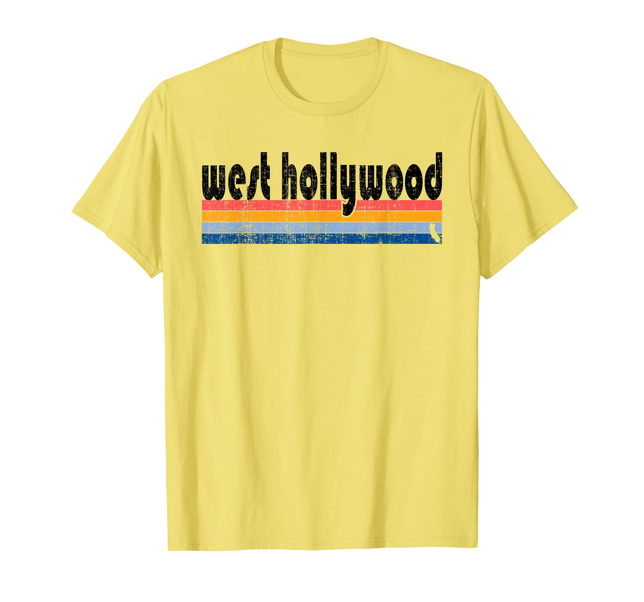 80S West Hollywood Ca T-Shirt - Casual Everyday Wear Men Women - T-Shirt, Sweatshirt, Hoodie