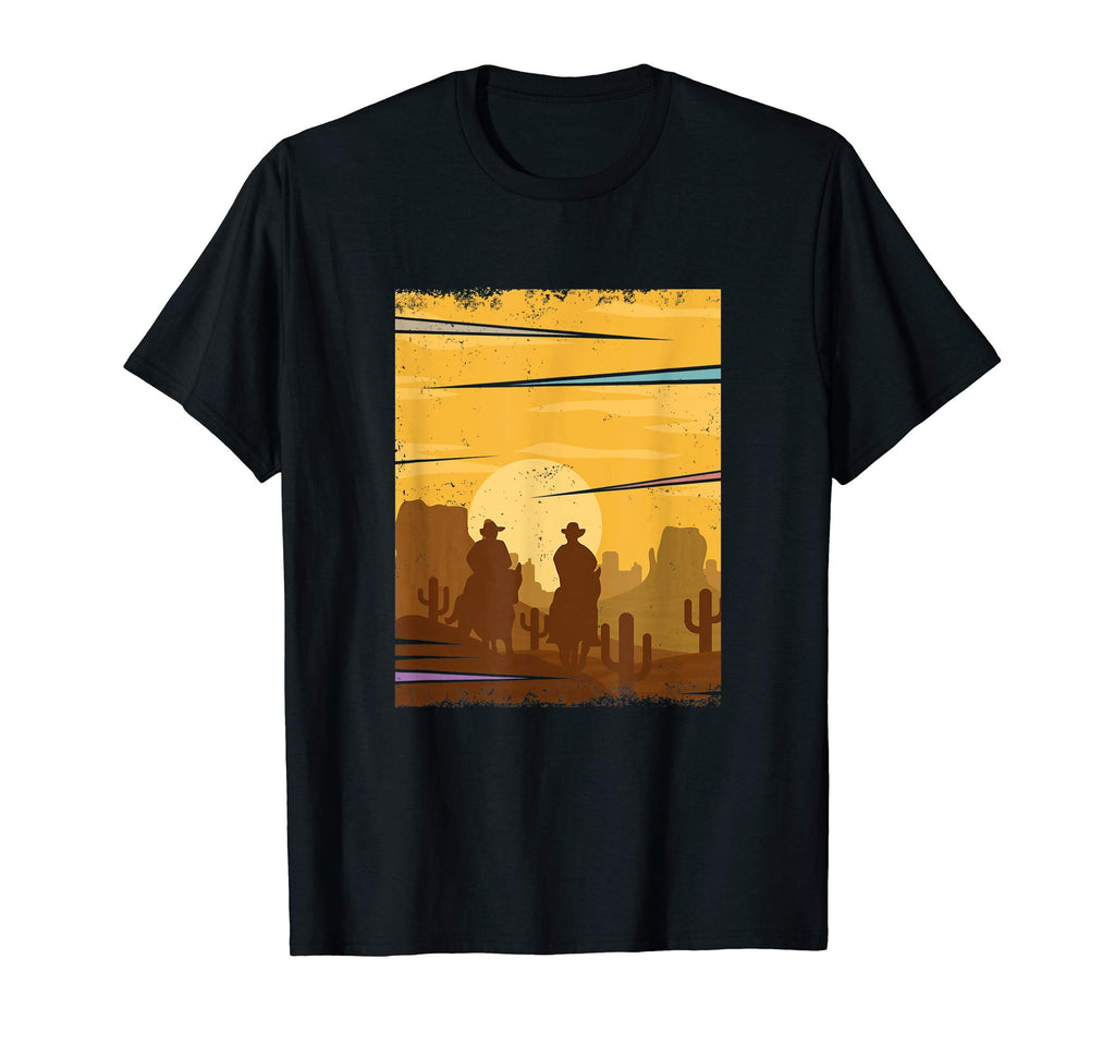 Saddle Western Cowboy Western Sunset T-Shirt - Streetwear Style Unisex - T-Shirt, Sweatshirt, Hoodie