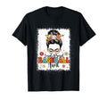 Loud Proud Baseball Aunt Groovy Messy Bun T-Shirt - Novelty Apparel Unisex - T-Shirt, Sweatshirt, Hoodie