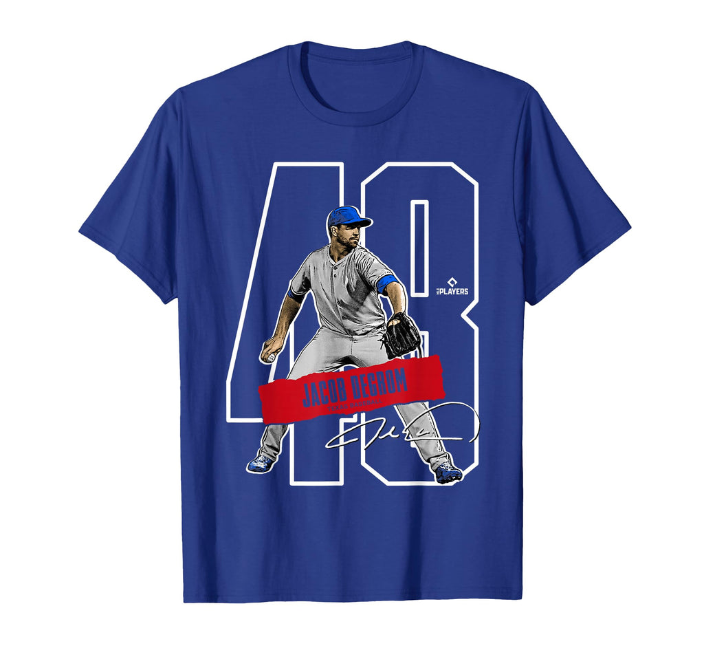 Jacob Degrom Texas Baseball Players T-Shirt - Custom Art Print for Adults - T-Shirt, Sweatshirt, Hoodie
