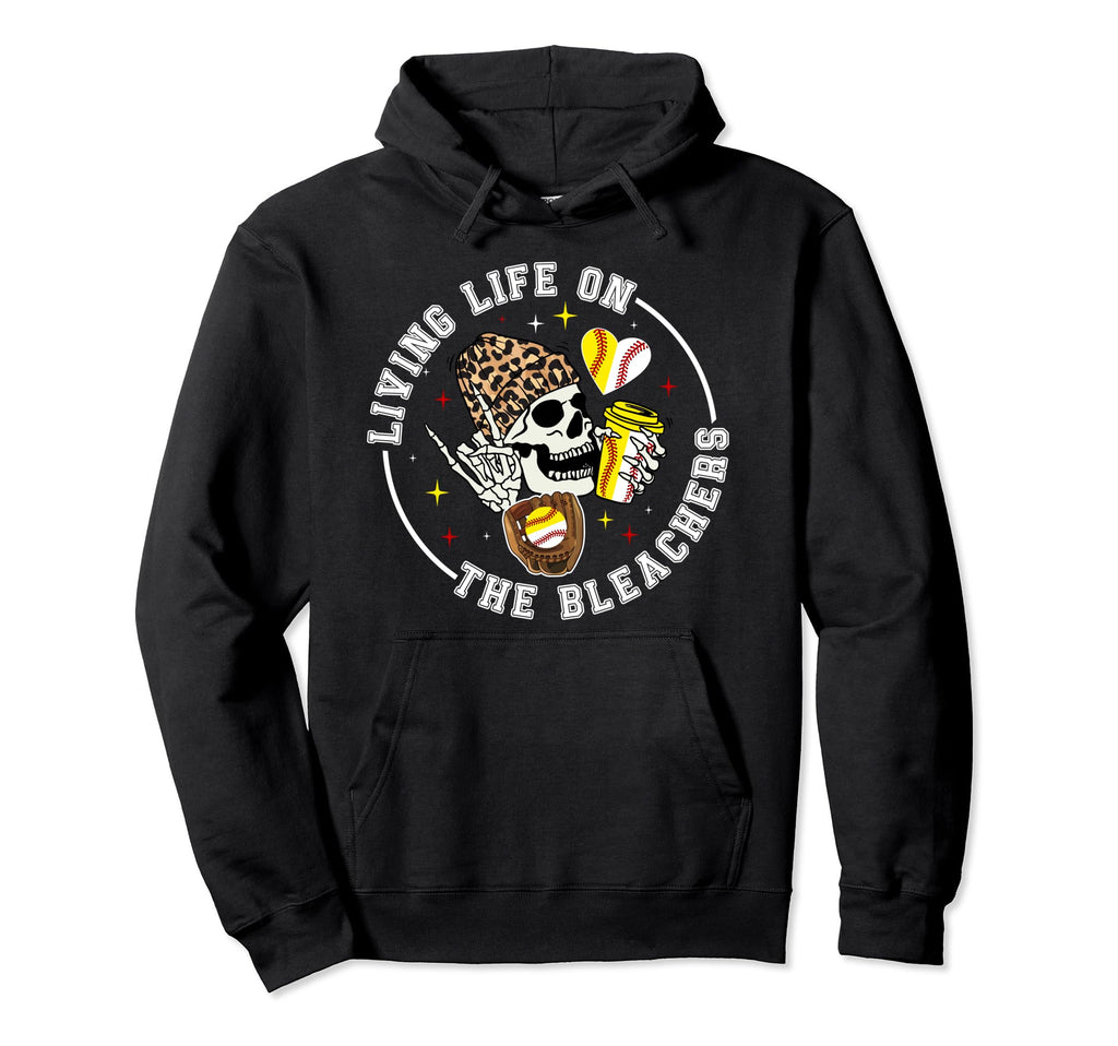 Living Life Bleachers Baseball Hoodie - Aesthetic Graphic for Adults - T-Shirt, Sweatshirt, Hoodie