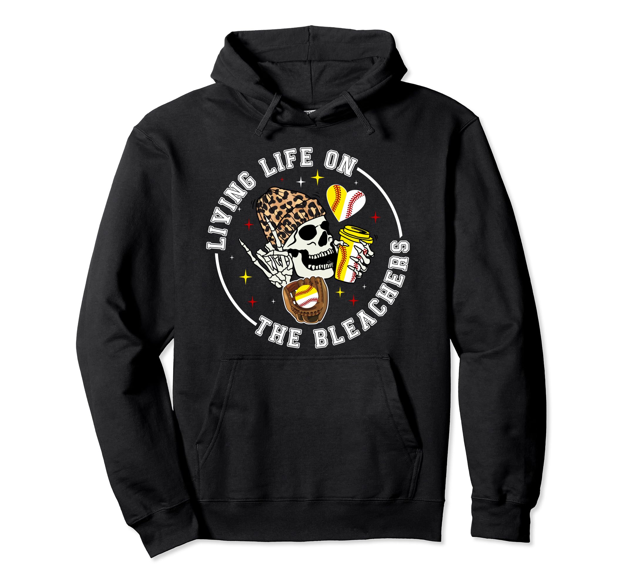 Living Life Bleachers Baseball Hoodie - Aesthetic Graphic for Adults - T-Shirt, Sweatshirt, Hoodie