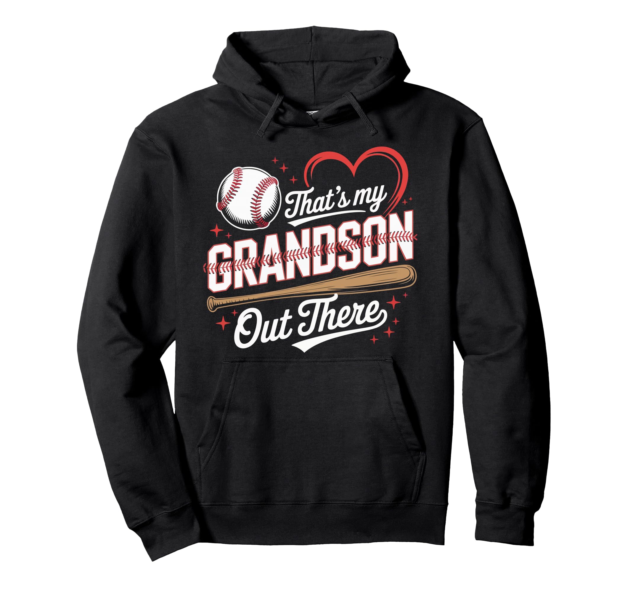 Thats My Grandson Out There Baseball Hoodie - Novelty Apparel Men Women - T-Shirt, Sweatshirt, Hoodie