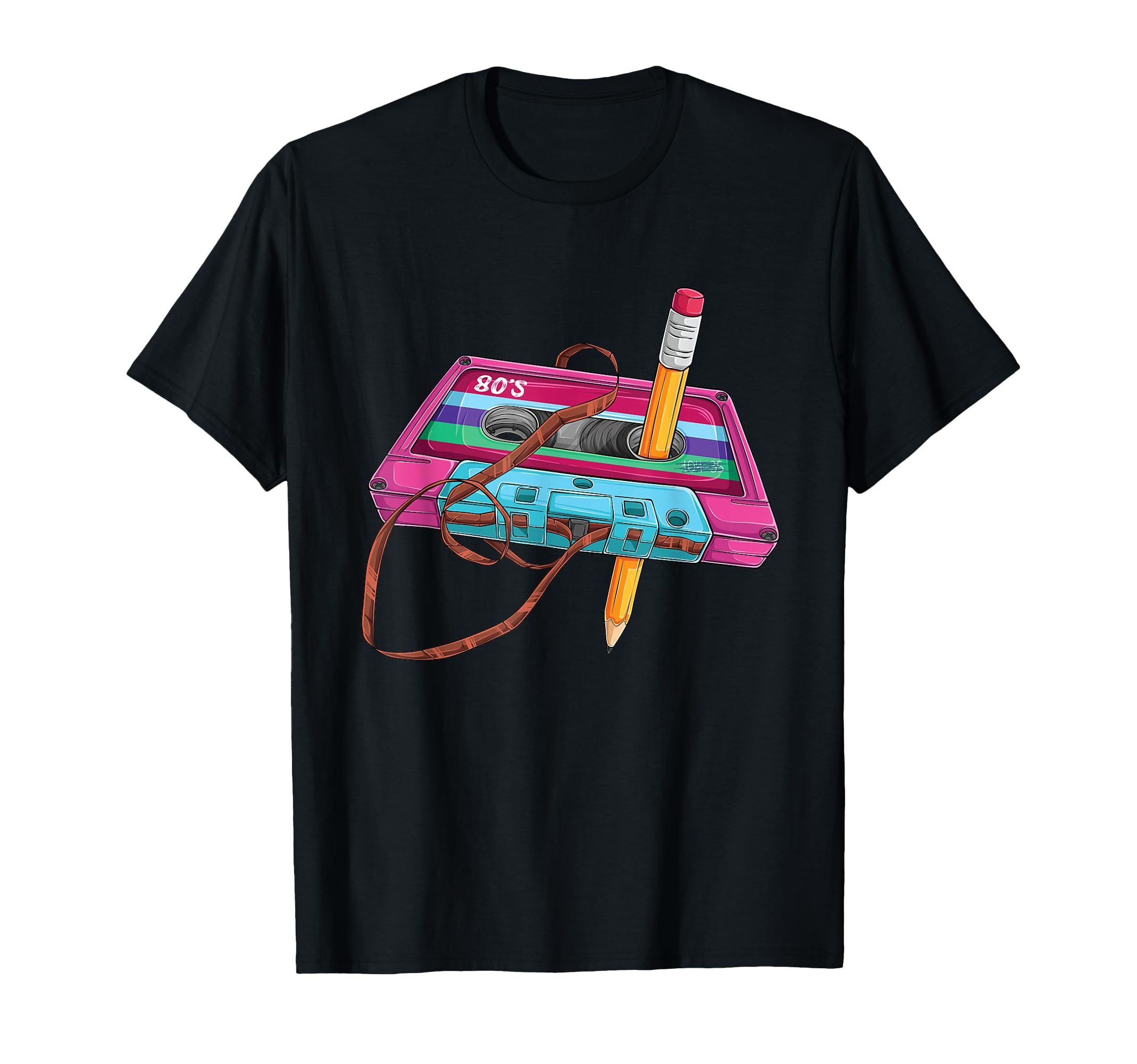 Cassette Tape Pencil 70S 80S 90S Music T-Shirt - Fun Novelty Design Unisex - T-Shirt, Sweatshirt, Hoodie