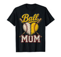 Mom Both Ball Mom Half Baseball Half T-Shirt - Graphic Print Men Women - T-Shirt, Sweatshirt, Hoodie