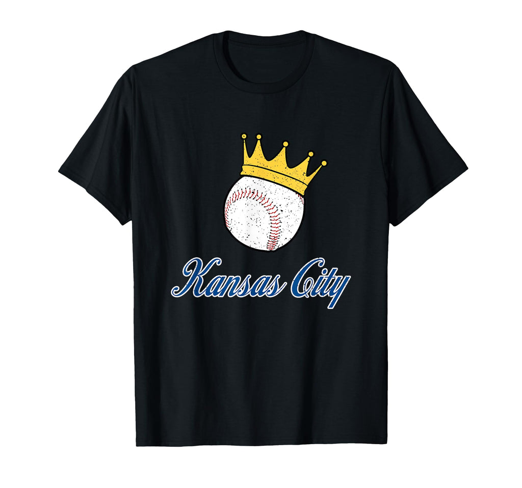 Baseball And Crown Kansas City T-Shirt - Novelty Apparel Unisex - T-Shirt, Sweatshirt, Hoodie