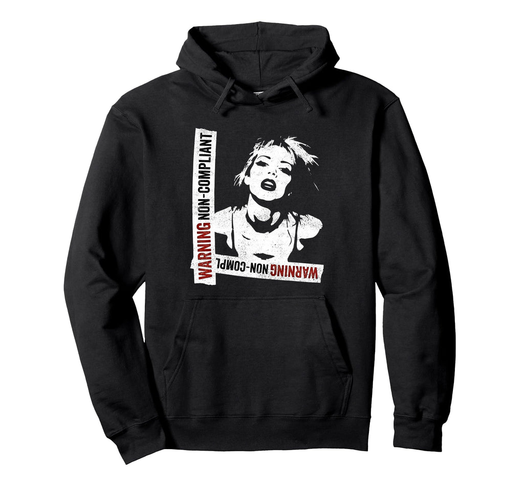 Punk 90S Grunge Stencil Distressed Hoodie - Minimalist Print Unisex - T-Shirt, Sweatshirt, Hoodie