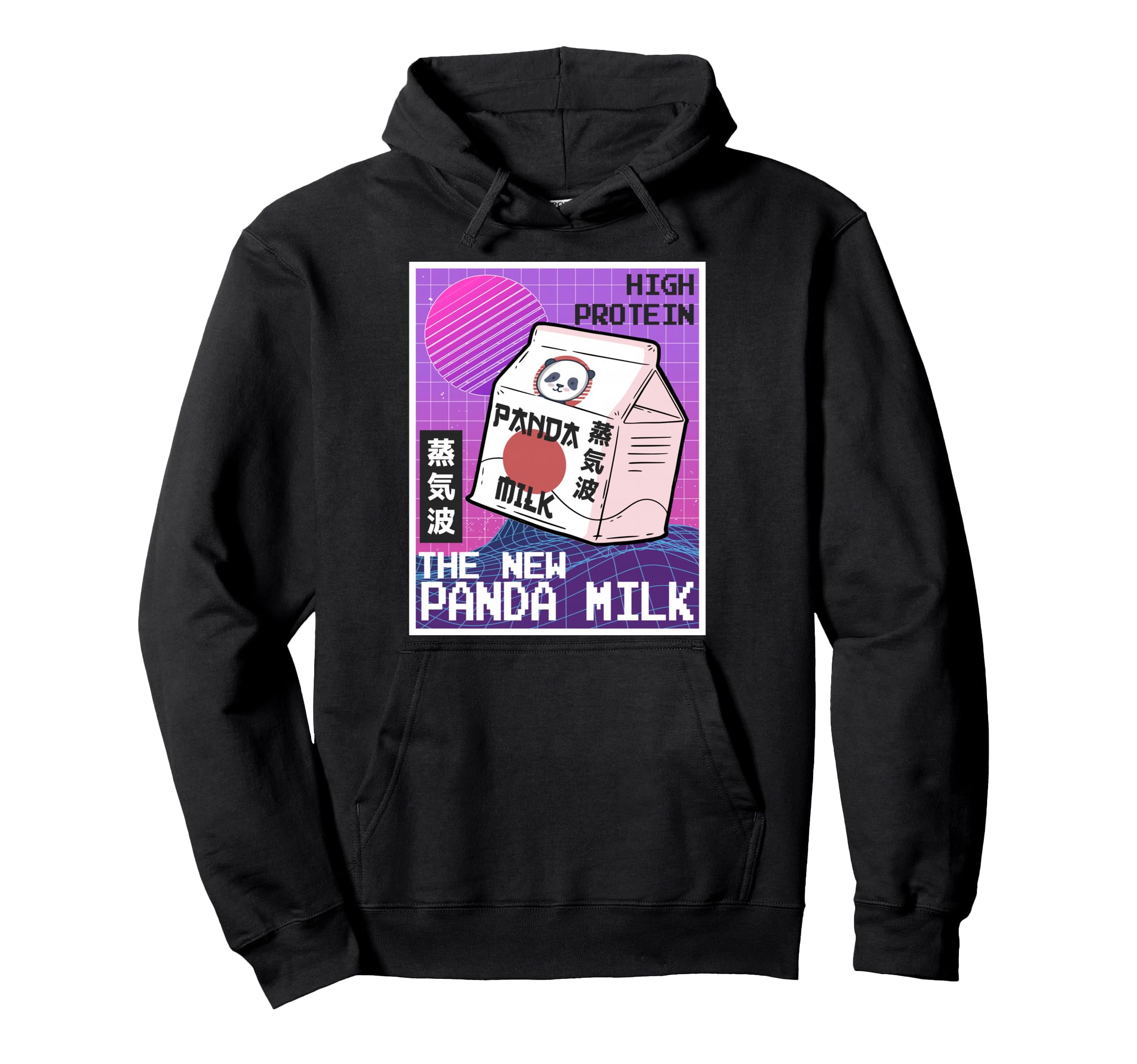 Vaporwave Aesthetic 90S Japanese Panda Hoodie - Streetwear Style Men Women - T-Shirt, Sweatshirt, Hoodie