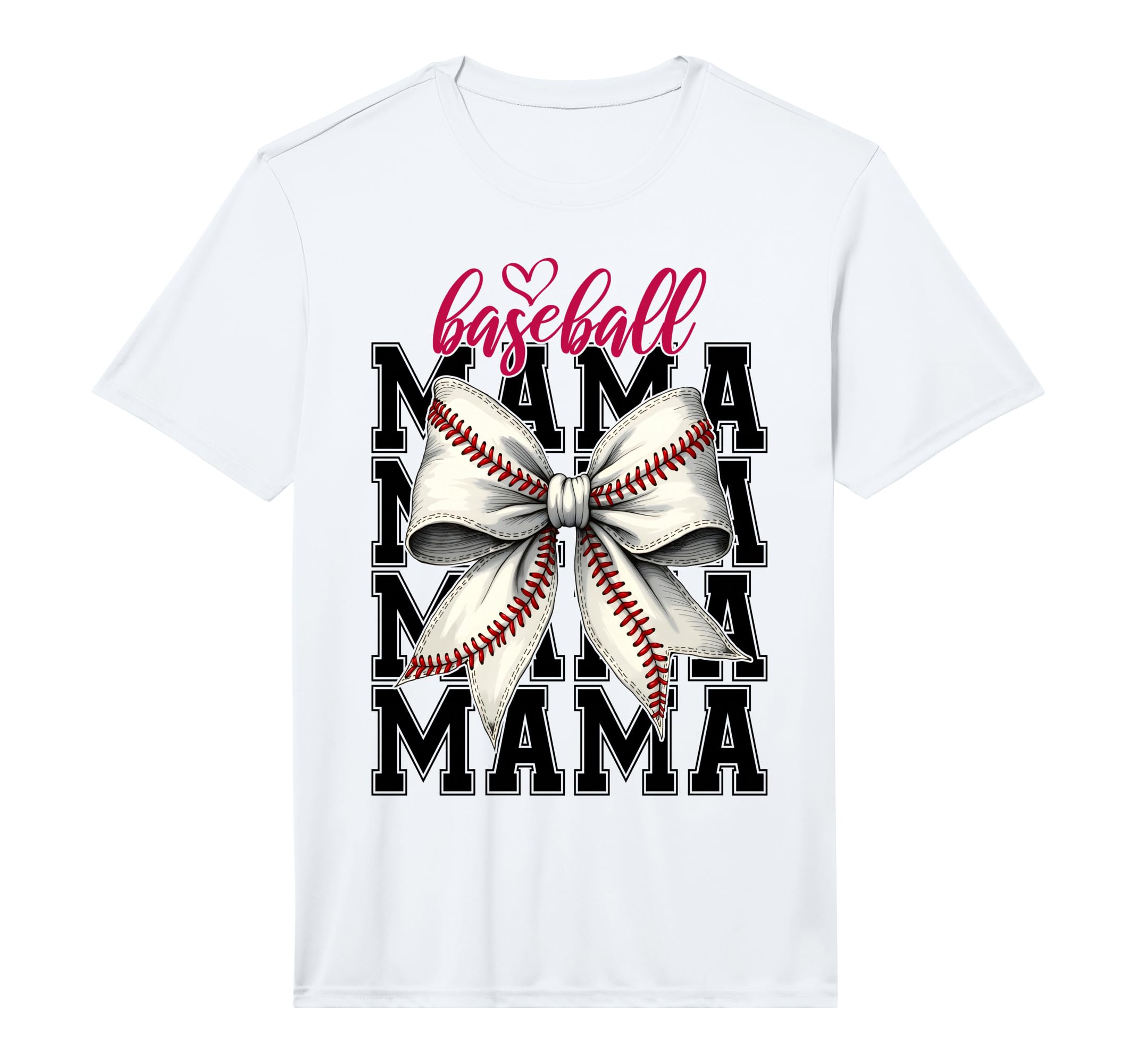 Baseball Mama Coquette Bow Game Day T-Shirt - Graphic Print Unisex - T-Shirt, Sweatshirt, Hoodie